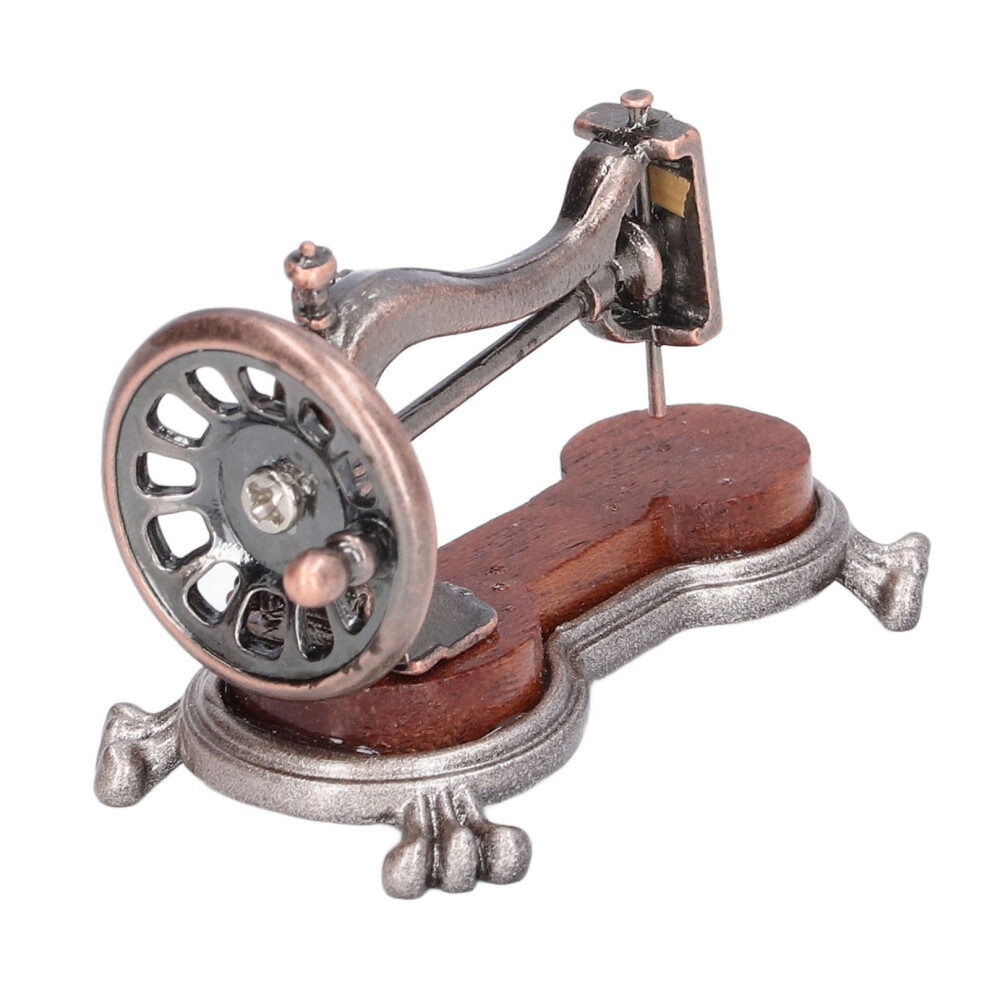 Vintage Decoration Miniature Scene Dollhouse Accessories Retro Furniture Hand Sewing Machine Miniature Furniture Excellent Workmanship Table Decor