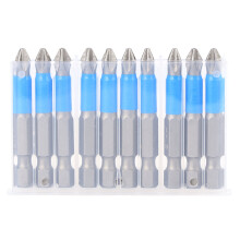 High Torque Output Magnetic Phillips Screwdriver Bits Anti Slip S2Alloy Steel Hex Shank Cross Headed Screwdriver Bits With Wear Resistance