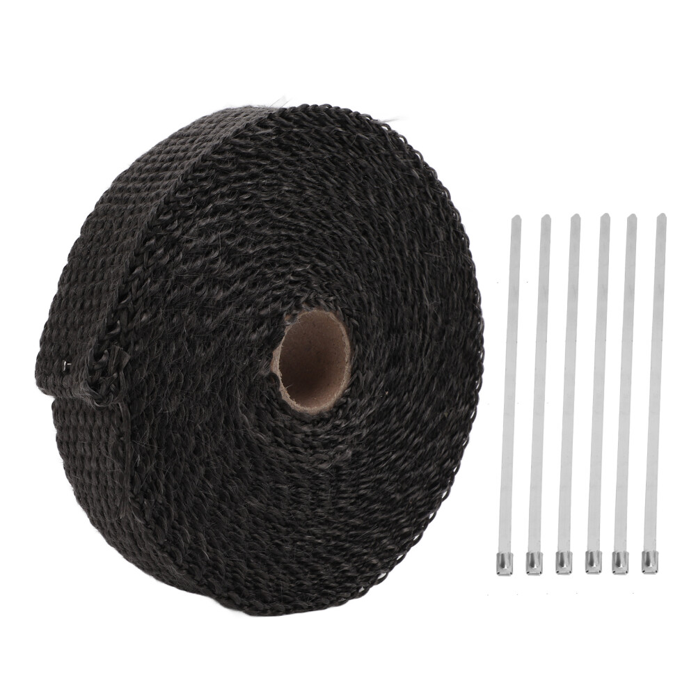 Universal Fitment Fiberglass Heat Shield Exhaust Heat Wrap Increases Horsepower Heat Insulation Protection High Temperature Resistance 9370362962713