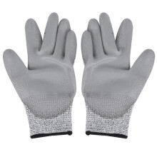 Firm Grip Cut Resistant Work Gloves, 3D Comfort Fit Breathable Lightweight Anti Cutting Touchscreen Capable Machine Washable Extended Wrist