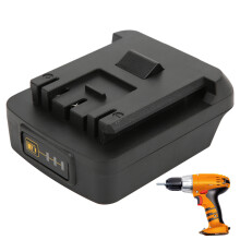 Adaptateur secteur avec verrouillage de batterie intégré, facteur de sécurité élevé, convertisseur de batterie pour outils électriques 18 V
