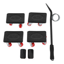 Furniture Lifters with Wheels, Furniture Mover Set, Connectable Dolly and Non-Slip Adhesive Pads, 360 Rotatable Rubber Universal Wheels Impact