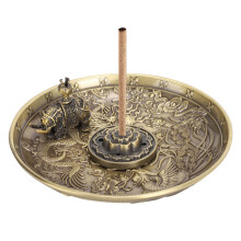 Bronze Finish Incense Burner Holder Zinc Alloy Durable Design Fresh Air Purification Multi Function Incense Burner With Removable Parts For Spiritual