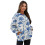 Γυναικείο φούτερ με σχέδιο λουλουδιών, μοντέρνο, άνετη μπλούζα με μακριά μανίκια, 7