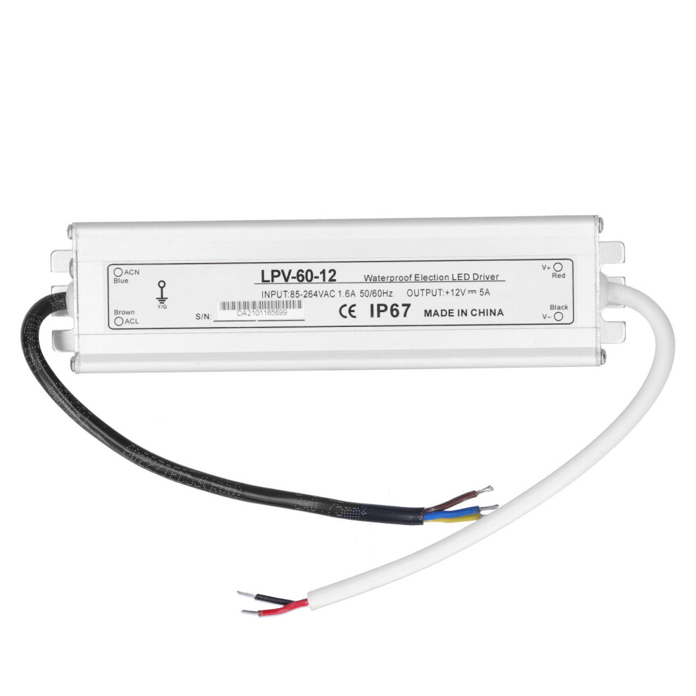 Overload Protected Outdoor Led Transformer Waterproof Power Supply With Over Temperature Protection Heat Sink Aluminum Alloy Housing Low Voltage 9370362965226