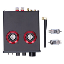 Amplificatore digitale in classe D, Bluetooth 5.0, stereo, con design mini Hi-Fi, preset di equalizzazione e controlli di bassi e alti.