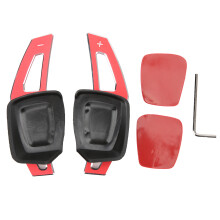 Direct Installation Without Drilling Red Aluminum Alloy Steering Wheel Paddles Shifters Extensions, Simple Direct Replacement Fitment Exquisite