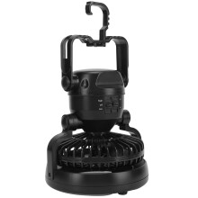 Duurzame, waterdichte LED-campinglantaarn met ventilator, veelzijdige, lichtgewicht en draagbare ventilator met ophanghaak voor tent, auto, orkaan,