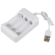 Încărcător inteligent de baterii cu mufă USB și 3 sloturi de încărcare pentru baterii reîncărcabile AA AAA, dimensiuni compacte, protecție