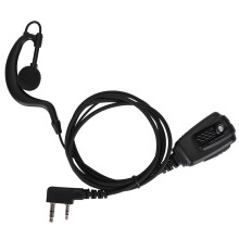 Walkie Talkie Earphone With Mic Noise Isolation Comfort Fit G Shape Design Adjustable Ear Band Push To Talk Button Remote Microphone Hands Free
