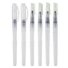 Flat Tip Watercolor Brush Pens Adjustable Flow Refillable With Pointed Tip Nylon Bristles Leak Proof Portable Ink Brush For Art Supplies