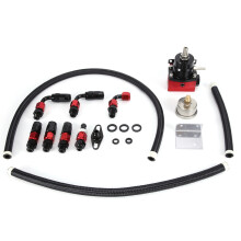 Bränsletrycksregulator kompatibel med turboladdad motor, universellt justerbart kit med komponenter i rostfritt stål och enkel installation