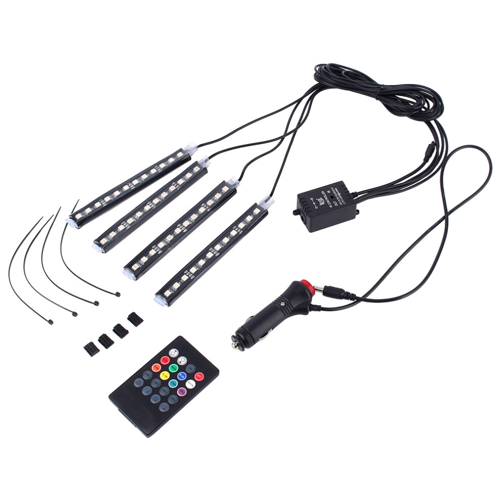 Wireless Remote Control Led Strip S Car Interior Ambient Ing Multicolor Music Car Strip Sound Active Function Under Dash Ing Light 9071309144543