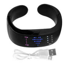 Music Sync LED Shining Glasses Customizable Light Up Glasses App Control DIY Text Animation Display Programmable LED Glasses USB Rechargeable Multi