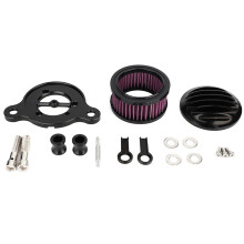 Motorfiets luchtfilterset van massief aluminium, CNC-gefreesd, herbruikbaar en wasbaar, voor Sportster XL883-modellen. Motorbeschermingssysteem,