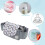 3Pcs Grey Hanging Diaper Bag Tote Stroller Accessories Organizer 7