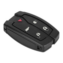 Compatibil cu carcasă de schimb pentru telecomandă Land Rover LR2, cu cheie cu 5 butoane, cu inserție netăiată, construcție durabilă și de