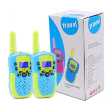 Walkie-talkies voor kinderen met oplaadbare batterij, groot bereik, buitenspeelgoed, tweewegradio met helder geluid, zaklamp, verlicht LCD-scherm en