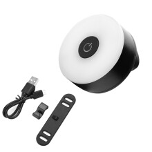Genopladelig LED-cykelbaglygte med 5 lystilstande, klart advarselslys til natkørsel, vandtæt, ministørrelse, nem installation, multifunktionel