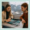 Travel Backgammon Set, Roll-Up Leather Look 1