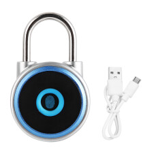 Cadenas biométrique sans clé à empreinte digitale résistant à l'eau, verrou Bluetooth avec application mobile, construction robuste et longue