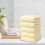 Turkish Cotton Bath Towel Set Yellow 5 Piece 3