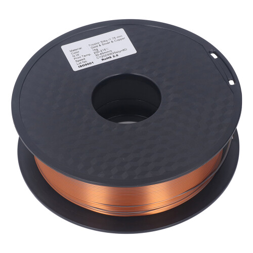 Καλώδιο εκτυπωτών Silk Effect PLA Filament3D, γυαλιστερή ασημένια χρυσή τριχρωμία χαλκού,