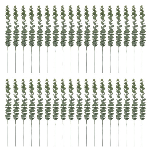 36pcs Eucalyptus Stems - 14.1in Green, Artificial 2