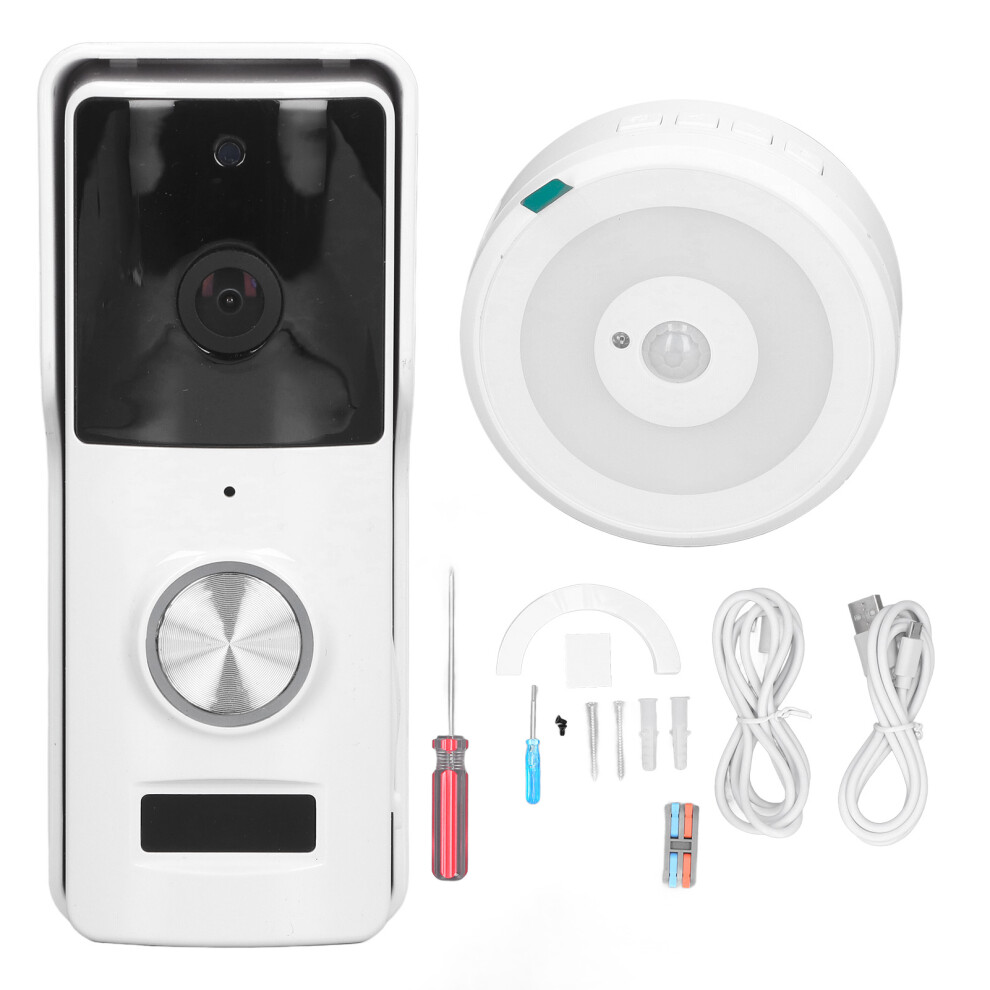 Two Way Voice Doorbell Camera Smart Human Detection Night Vision Wireless Doorbell Camera With2k Full Hd Clarity And Intelligent Package Detection 9071309146776