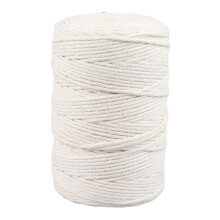 Soft Cotton Cord Durable Eco-Friendly Natural Cotton Rope Biodegradable Odor-Free Low Tangle Macrame Supplies Twine for DIY Weaving and Decorative