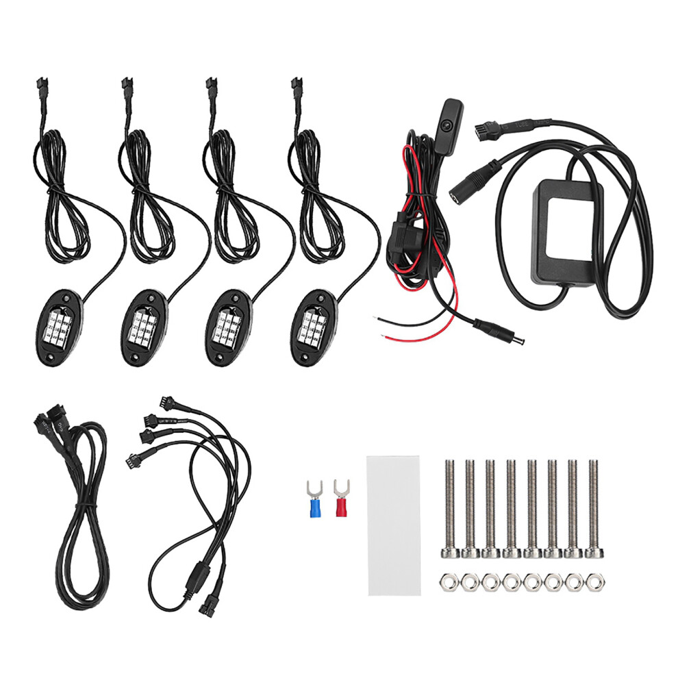 Rgb Led Wheel Kit App Controlled Bluetooth Wireless Neon Glow Rock For Utv Rzr Golf Cart Waterproof Long Lifespan Light 9489952158921
