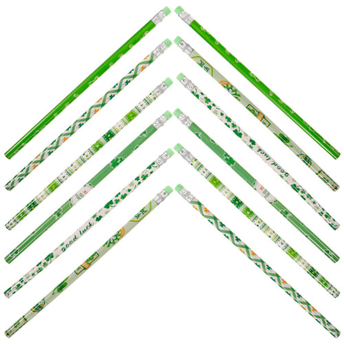 48Pièces Crayons Finition Soignée Pour Enfants Thème Saint Patrick 2
