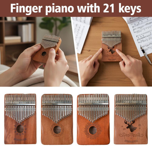 ΜΟΥΣΙΚΟ ΚΡΕΜΑΣΤΟ ΠΙΑΝΟ ΜΑΡΙΜΠΑ ΜΕ 21Keys MINI KALIMBA EXQUISITE ΓΙΑ ΠΙΑΝΟ ΚΑΙ ΑΝΤΙΧΕΙΡΑ 2