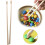 Μπεζ ξυλάκια chopsticks σε μέγεθος παλάμης με χειροποίητη άκρη – 2