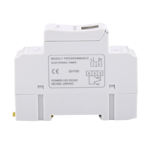 LCD Display Programmable Timer Relay Digital Timer Switch Daily And Weekly Program Heavy Duty On Off Settings Control Production Equipment AC DC12V 1