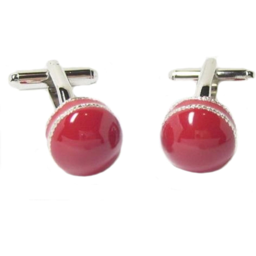 Red Cricket Ball Cufflinks