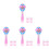 4Sets Bubble Blower Rosa Spielzeug Hexenstab Für Kinder 3