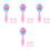 4Sets Bubble Blower Rosa Spielzeug Hexenstab Für Kinder 4