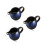 3Pièces Petit Céramique Bleu Multifonction Pour Café Crème 9