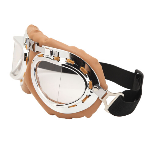 Motorcycle Goggles Yellow Frame Transparent Lens