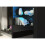 Display Cabinet Spectrum 170cm - Black with Gloss Doors and LED Lights 3