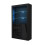 Display Cabinet Spectrum 170cm - Black with Gloss Doors and LED Lights 8