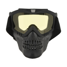 Schädel Motorradbrille Dirt Bike ATV Offroad-Rennen Gelb 150g