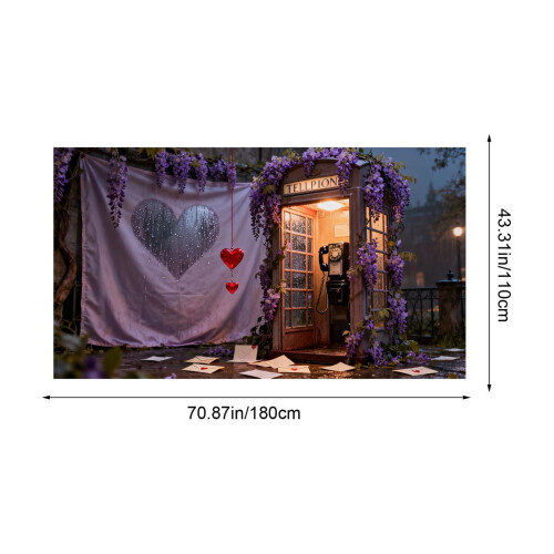 Valentinsdags-teppe 71x45 tommer polyester 2