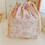 Floral Drawstring Bow Makeup Bag Home Travel Organizer 5