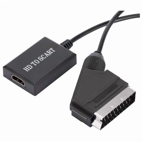 Convertitore da HDMI a SCART, adattatore video e audio HD 1080p per decoder Sky. 1