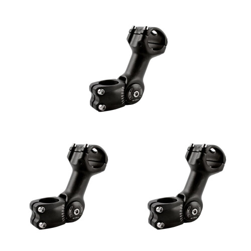 3Pcs Durable Black Adjustable Aluminum Handlebar Riser for Bikes