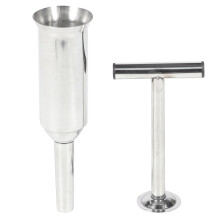 2Pcs Manual Stainless Steel Sausage Stuffer Funnel for Home Kitchen