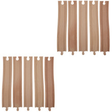 2Sets Kids Wood Train Track Toy Expansion Set Colorful Assemble Fun