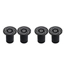 4Pcs Cycling Bar End Plugs Black Aluminum for Road and Mountain Bikes